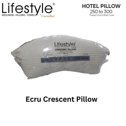 Hotel Crescent Pillow - 300 Thread Count Cover Lifestyle by Canadian