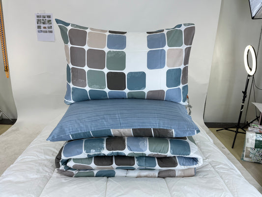 4PC I 3PC I COMFORTER I BEDSHEET SET I Sateen Cotton 100% I Lifestyle by Canadian Design: Kirby