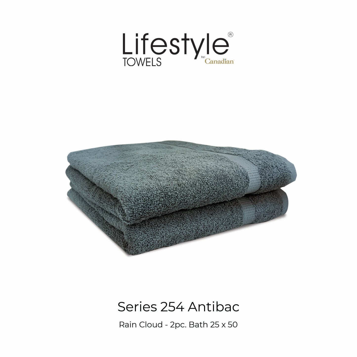 Antibac Towel Lifestyle by Canadian 254 (Bath 25x50/Fingertip 12x20/Face 12x12) Lifestyle by Canadian