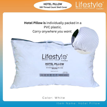 Hotel Pillows - 300 Thread Count Cover Lifestyle by Canadian