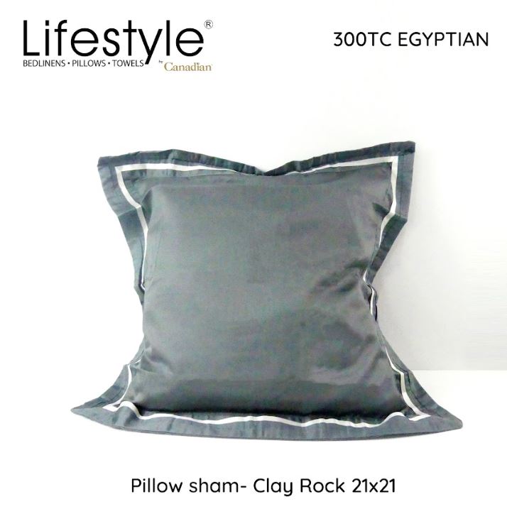 Lifestyle by Canadian T300 Egyptian Pillowsham with Pillow 21x21 inch Lifestyle by Canadian