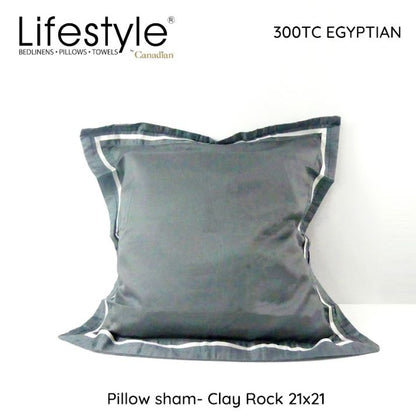 Lifestyle by Canadian T300 Egyptian Pillowsham with Pillow 21x21 inch Lifestyle by Canadian