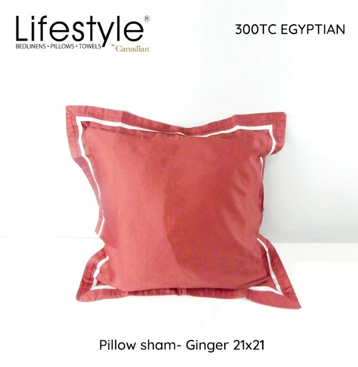 Lifestyle by Canadian T300 Egyptian Pillowsham with Pillow 21x21 inch Lifestyle by Canadian