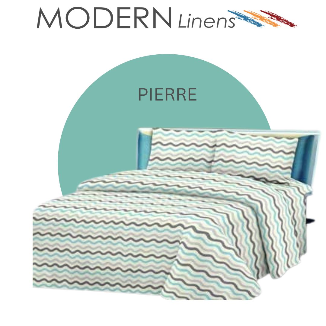 4 PC.SET I TWIN I SINGLE I Modern Linen I 100% Brushed Microfiber I Flat sheet Fitted sheet &2pillowcase CD