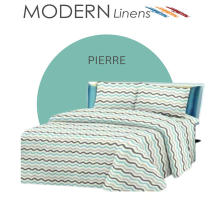 4 PC.SET I TWIN I SINGLE I Modern Linen I 100% Brushed Microfiber I Flat sheet Fitted sheet &2pillowcase CD