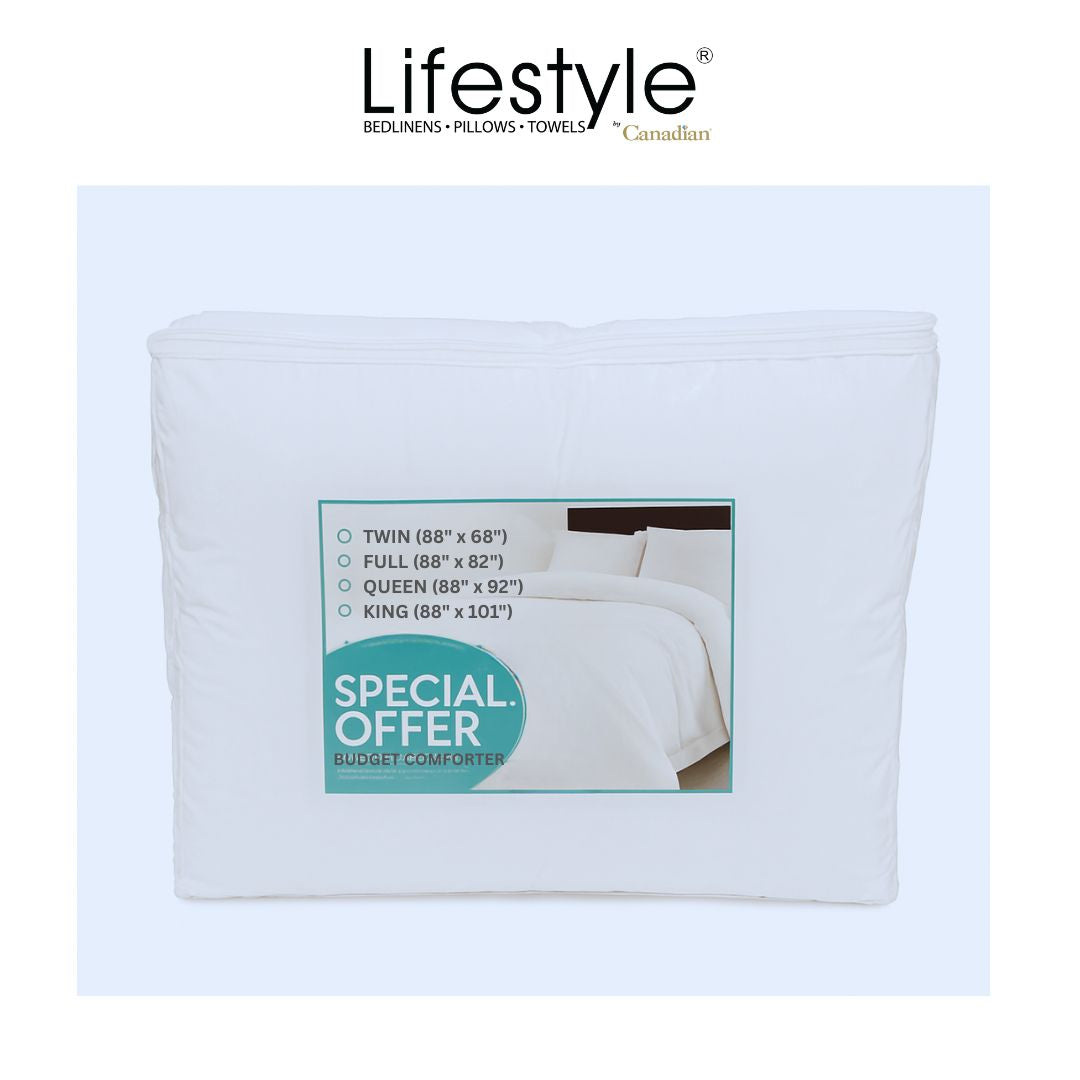 Light Budget Comforter Cotton rich Special Offer Plain White Lifestyle by Canadian