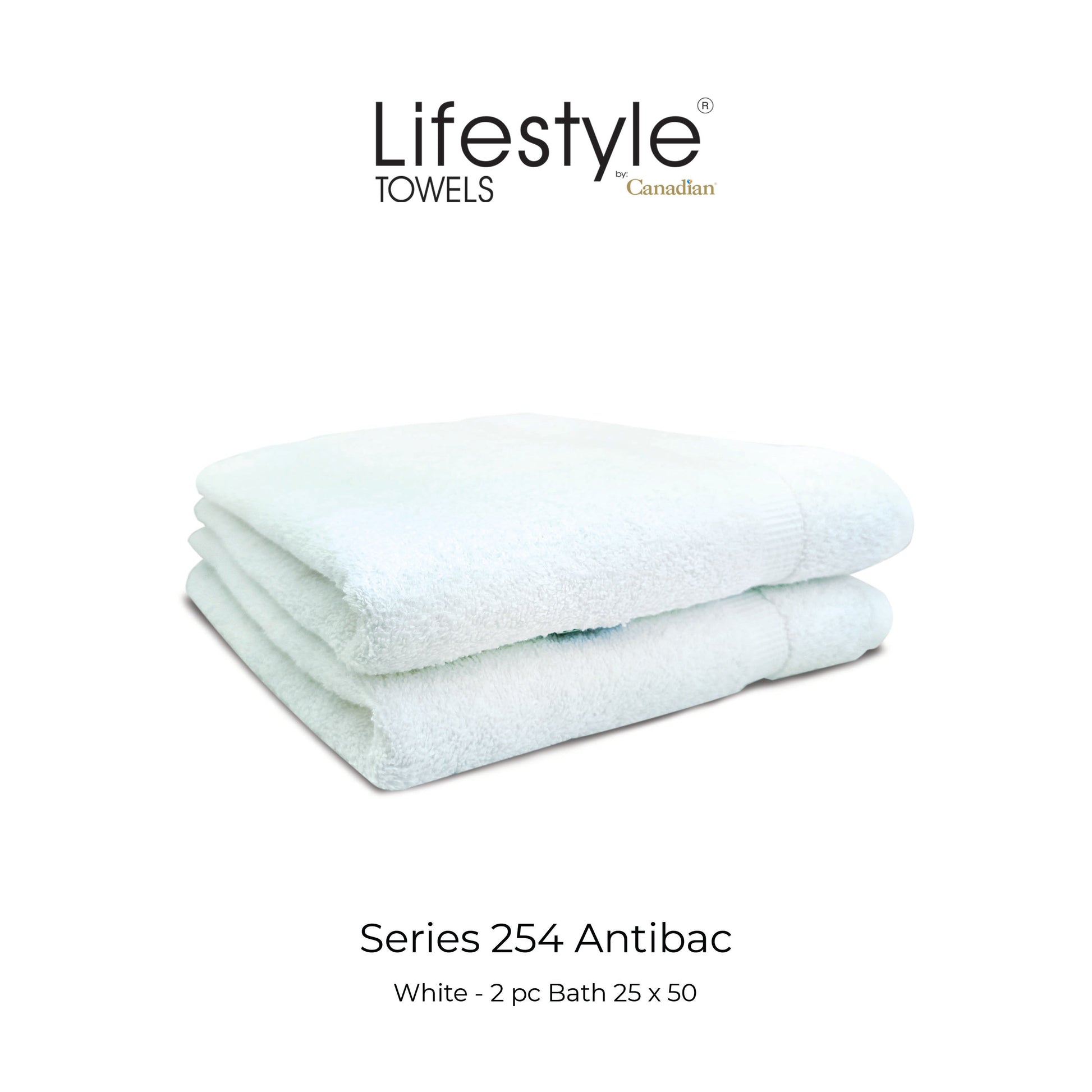 Antibac Towel Lifestyle by Canadian 254 (Bath 25x50/Fingertip 12x20/Face 12x12) Lifestyle by Canadian