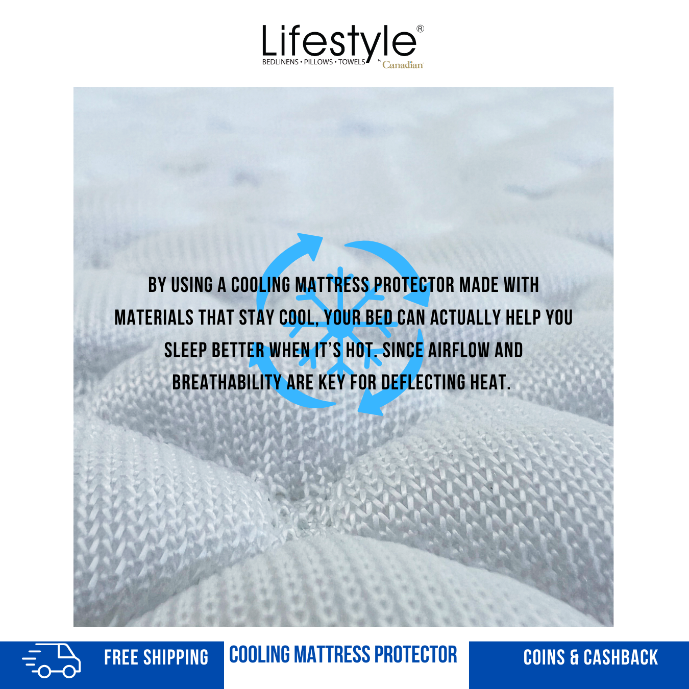 COOLING WATERPROOF MATTRESS PROTECTOR Lifestyle by Canadian Accessories Lifestyle by Canadian