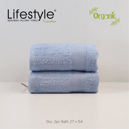 Organic Cotton Towels I Lifestyle by Canadian I (2pc.Bath)(2pc.Hand)(4pc.Face) #242 Lifestyle by Canadian