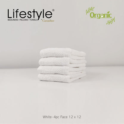 Organic Cotton Towels I Lifestyle by Canadian I (2pc.Bath)(2pc.Hand)(4pc.Face) #242 Lifestyle by Canadian