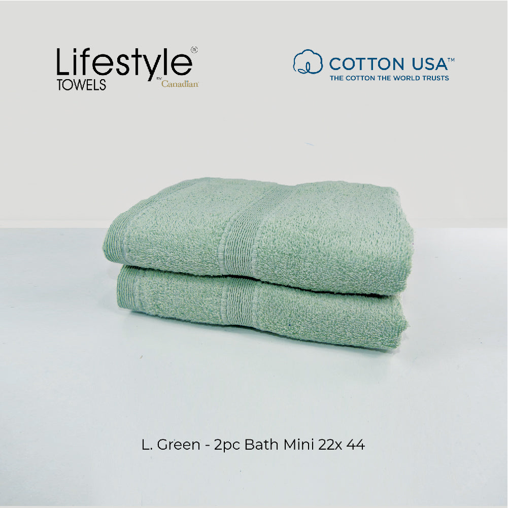 USA COTTON SUPER ABSORBENT TOWEL  2PC. BATH TOWEL SET ( 1111 ) Lifestyle by Canadian