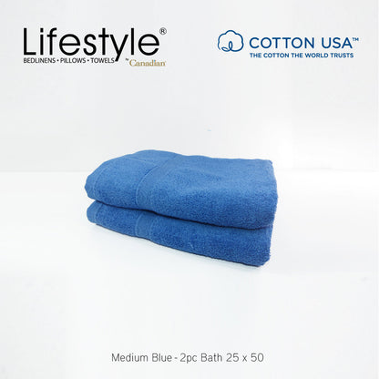 USA COTTON SUPER ABSORBENT TOWEL  2PC. BATH TOWEL SET ( 1111 ) Lifestyle by Canadian