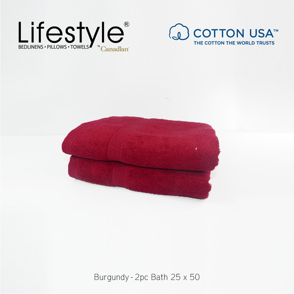 USA COTTON SUPER ABSORBENT TOWEL  2PC. BATH TOWEL SET ( 1111 ) Lifestyle by Canadian