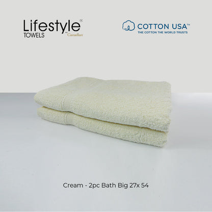 USA COTTON SUPER ABSORBENT TOWEL  2PC. BATH TOWEL SET ( 1111 ) Lifestyle by Canadian