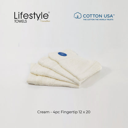 USA Cotton Towel 4pc. Fingertip 12x20' (1111) Lifestyle by Canadian