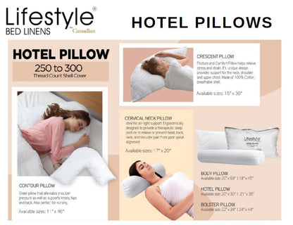 Hotel Body Pillows - 300 Thread Count Cover I HUGGABLE PILLOW Lifestyle by Canadian