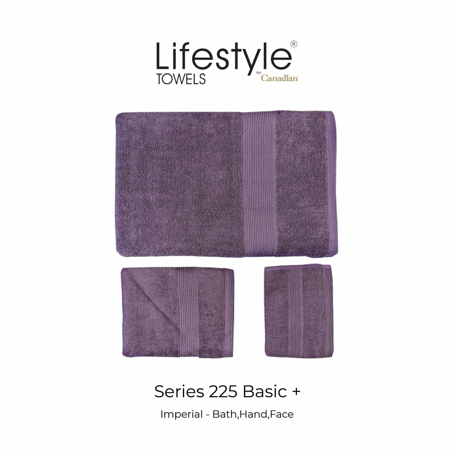 LifestylebyCanadian 225  Towel Quick Dry (2PC-BATH/2PC-HAND/4PC-FACE) 100% Cotton Lifestyle by Canadian