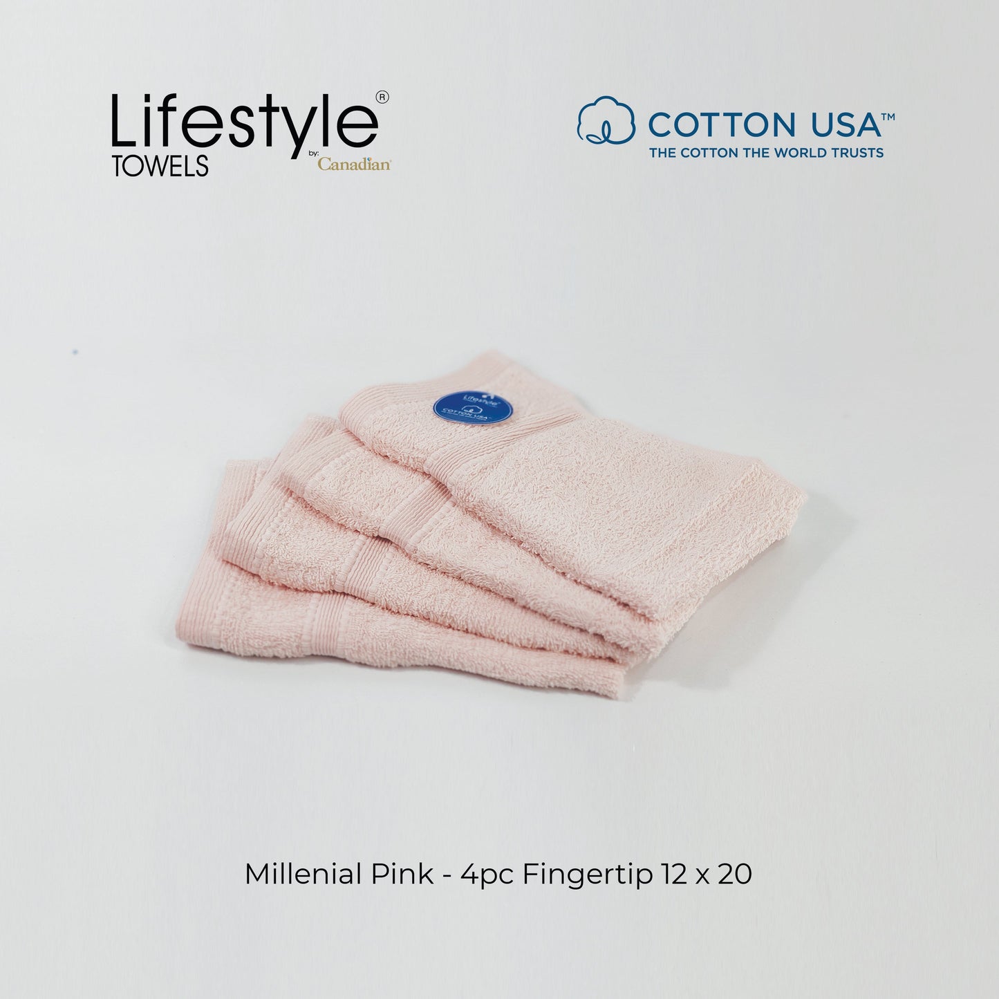 USA Cotton Towel 4pc. Fingertip 12x20' (1111) Lifestyle by Canadian