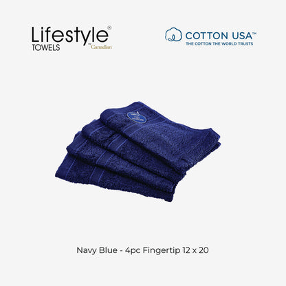 USA Cotton Towel 4pc. Fingertip 12x20' (1111) Lifestyle by Canadian